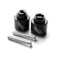 thumbnail image 2 of Krator Embouts de Barre Noirs Gravés Poignée Compatible avec Honda CBR 600RR 2003-2013, 2 of 3