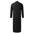 thumbnail image 4 of Men Shirts for Men Middle Arabic Style Long Sleeve Robe with Side Slits and Button Pocket Traditional Robe Shirt Casual Dresswear for Everyday Comfort, 4 of 5