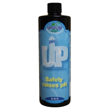 Microbe Life Hydroponie pH Up Liquide de Contrôle du pH, Amortissement de Qualité Supérieure pour la Stabilité du pH, Augmente les Niveaux de pH, à Utiliser avec Tout Système d'Alimentation, Y Compris l'Hydroponie Ou le Sol, 16 Onces