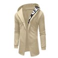 thumbnail image 4 of Birdeem Mens Solid Color Design Zipper Pocket with Velvet Long Sleeved Hooded Casual Jacket, 4 of 7