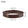 thumbnail image 2 of Unique Bargains 4 Pack PU Leather Loops Retaining Ring for 26mm Width Watch Band, Dark Brown, 2 of 5