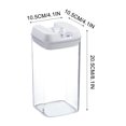 thumbnail image 2 of Easy Lock System Airtight Food Storage Containers, Transparent Kitchen Jars with Rubber Seal Fresh-Keeping Design, Plastic Storage Box Set for Pantry Countertop Organization, 2 of 2