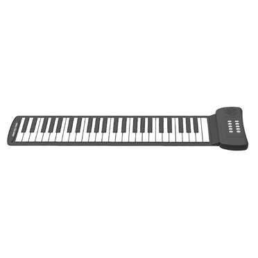 Eccomum 49 Keys Roll Up Piano with Built-in Speaker 16 Tones 6 Demos Supports Recording Sustain Headphone Jack Silent Hand Roll Piano Flexible Silicone Electronic Keyboard
