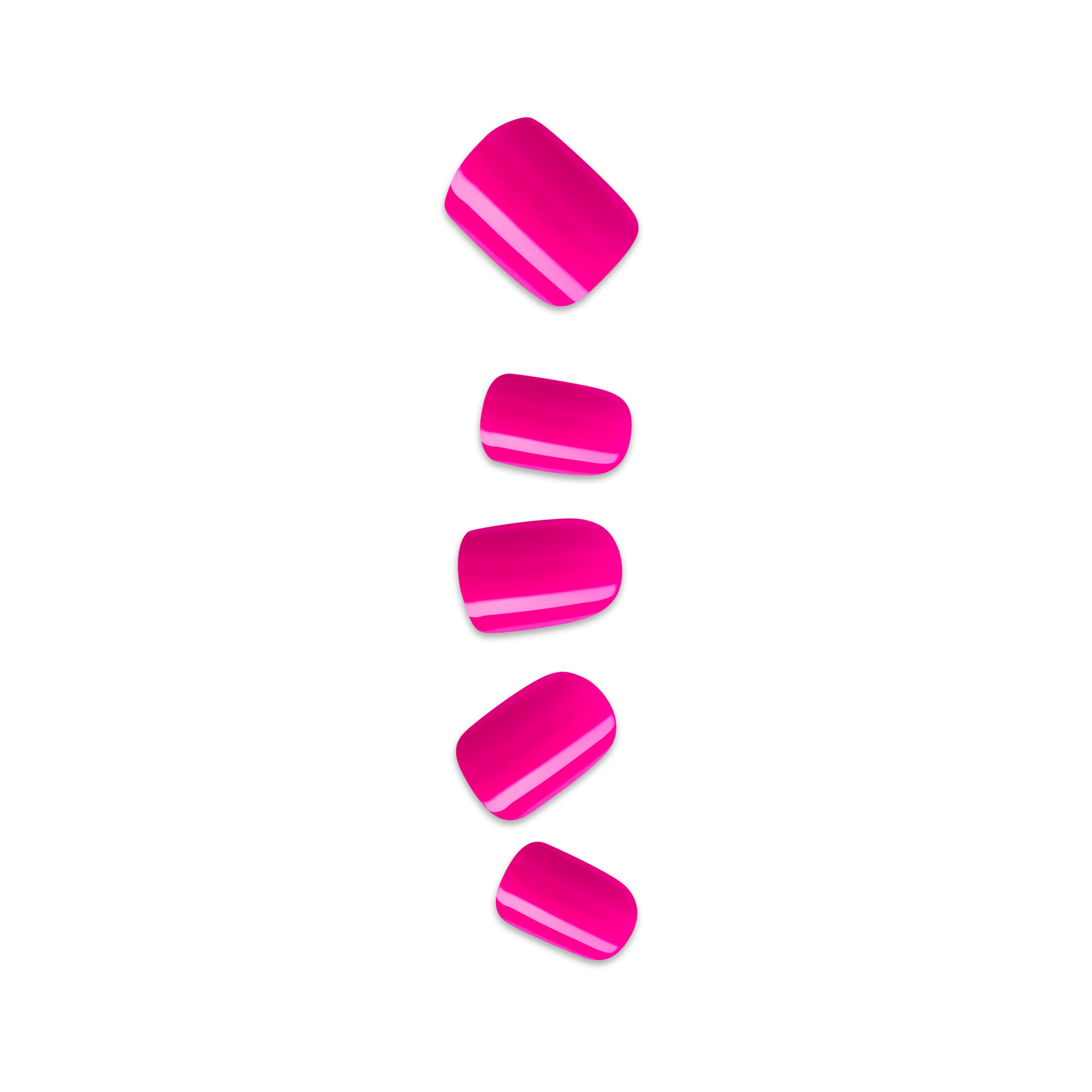 KISS imPRESS Ongles de Couleur - Tout Sourire, Rose, Carré-Ovale, Courts