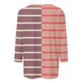 thumbnail image 5 of RXIRUCGD T-shirt à Rayures pour Femme à Col Rond et Manches 3/4, Rose, Taille : 2TG, 5 of 5