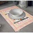 thumbnail image 3 of Vargottam Napperons - Napperon pour Table à Manger, Ensemble de 4 - Serviette en Coton Imprimée et Réversible - Napperons d'Intérieur pour Table de Salle à Manger à la Maison et en Cuisine - Floraux (Pêche), 3 of 5