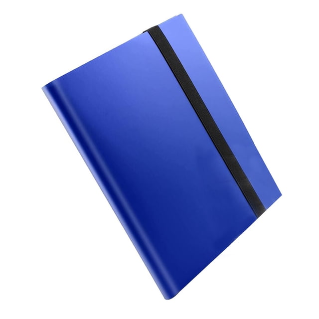 Collectible Card Binder Album 360 Card Holder 9 Pockets Trading Card Binder Album Large-capacity Card Binder Notebook for Birthdays Christmas and Parties Blue