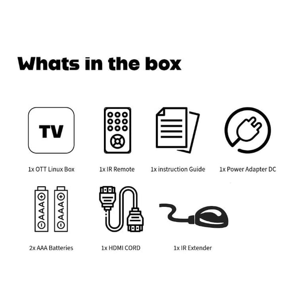 SQUARE+ TV Set-Top Box - 4K HDR TV Streaming Device with 1GB RAM