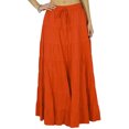 thumbnail image 1 of Phagun Women's Ethnic Design Summer Cotton Skirt, Orange, 8, 1 of 1