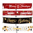 thumbnail image 3 of Bannière de Noël Grand Panneau de Noël Ornement Extérieur Grand Ornement Suspendu Décorations de Fête Fournitures, Lettre à Carreaux Rouges, 3 of 7