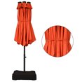 thumbnail image 5 of Patiojoy 15' Outdoor LED Patio Double-Sided Umbrella w/Base Orange, 5 of 5