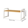 thumbnail image 3 of Kitchen Storage Rack for Dishes, Seasoning Bottles, and Cans | Countertop Organizer with Solid Wood and Metal Frame | Stable No-Slip Shelf for Kitchen, Bathroom, or Pantry, 3 of 6