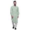 thumbnail image 2 of Atasi Kurta Traditionnel en Rayonne Imprimée à Col Mandarin pour Hommes Chemise Décontractée, 2 of 6