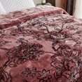 thumbnail image 3 of JML Thick Warm Winter Fleece Blanket For King Bed 2 Ply Reversible Soft Raschel Blanket,87"x94",10.5lb, Bean Paste Color, 3 of 8