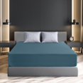 thumbnail image 1 of Lux Decor Collection 16" Deep Pocket Microfiber Full Fitted Bed Sheet (Full, Navy Blue Ashes), 1 of 5