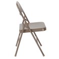 thumbnail image 3 of HERCULES Series Double Braced Beige Metal Folding Chair, 3 of 9