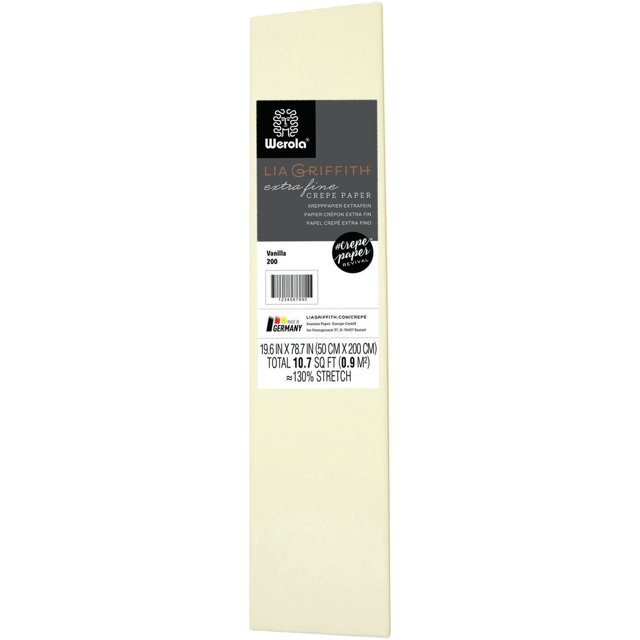 Papier Crêpe Extra Fin 19.6"X78.7 Pouces-Vanille