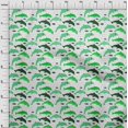 thumbnail image 4 of oneOone Cotton Poplin Twill Green Fabric Beach Dolphin Craft Projects Decor Fabric Printed By The Yard 56 Inch Wide, 4 of 4