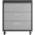 thumbnail image 3 of Manhattan Comfort Fortress Armoire de Garage Mobile à 3 Tiroirs, Gris, 3 of 11