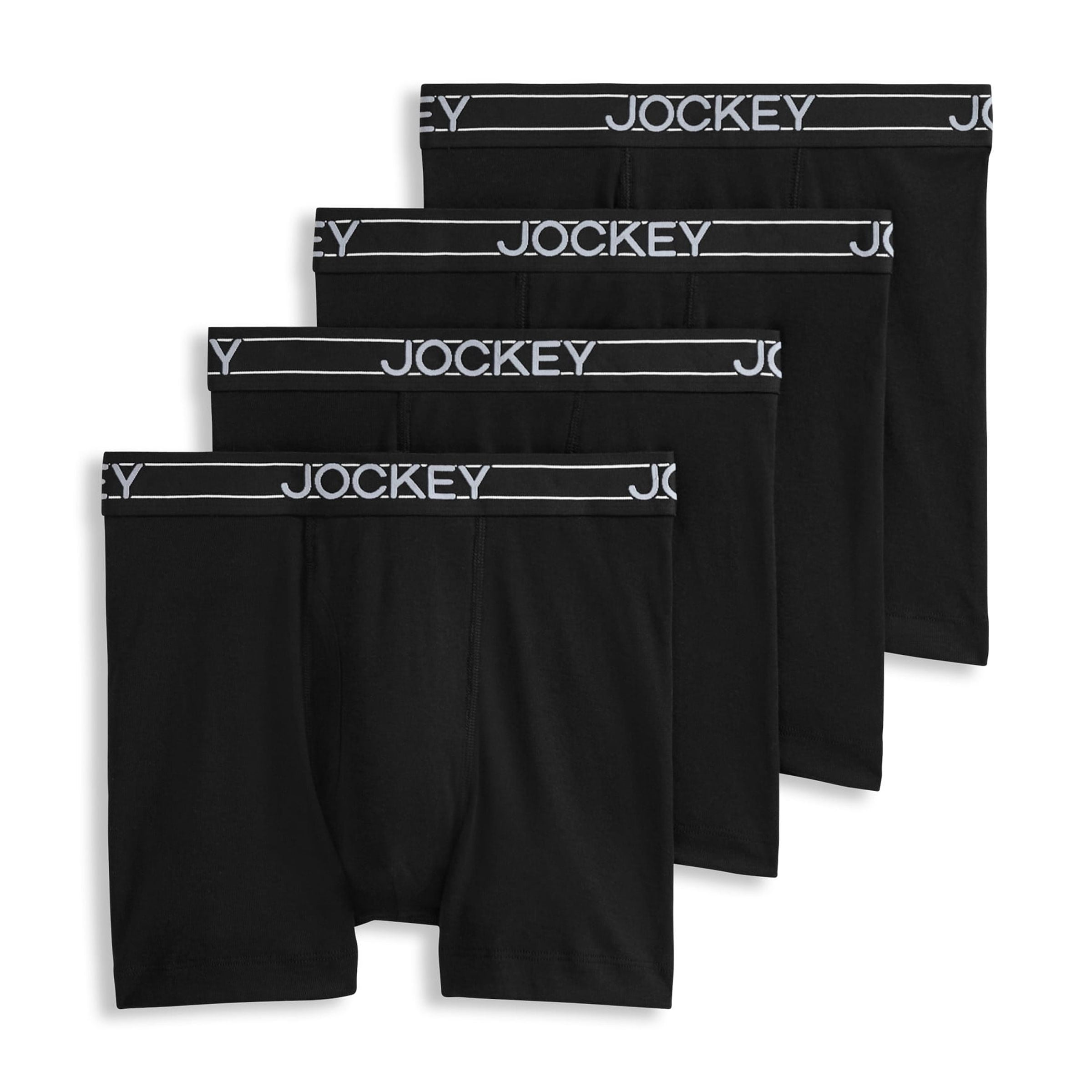 Jockey Men's Lightweight Cotton Blend 5" Boxer Brief - 4 Pack