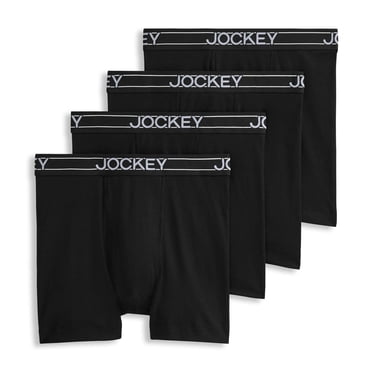 Jockey Men's Lightweight Cotton Blend 5" Boxer Brief - 4 Pack