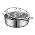 thumbnail image 1 of simhoa Shabu Shabu Divider Hot Pot Cooking Gas Stockpot for Camping Household Party 26cm, 1 of 8