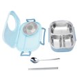 thumbnail image 2 of Boîte à Bento, Compartiment en Acier Inoxydable 1450ml Bento Boîte à Lunch Double Couche Lunch Container, Fuite de Préparation de Repas Conteneur de Stockage de Nourriture pour Manger au Restaurant, Travail, Pique-Nique, École, 2 of 8