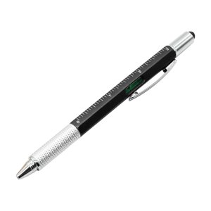 Airpow Stylo à pointe fine 6 Dans 1 Stylo à rotule multifonctionnel pour étrier de niveau 10Ml Stylos colorés écriture lisse, rétractable, imperméable, fading