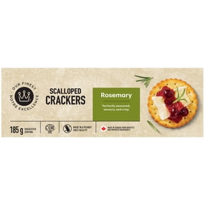Our Finest Rosemary Scalloped Crackers