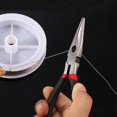 thumbnail image 3 of Riforla Accessories Rope Jewellery Making Tool Set Repair Set Kit with Silver Beading Wire Nylon Cord Connecting Rings Jewelry Tools Silver, 3 of 8
