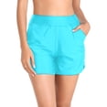 thumbnail image 4 of RELLECIGA Shorts de Bain Taille Haute pour Femmes avec Poches Protection Solaire UV, 4 of 6
