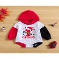thumbnail image 2 of Bébé Garçons Filles Noël Romper Manches Longues Col Rond Lettres d'Impression Body pour Tous les Jours Occasionnels, 2 of 8
