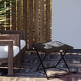 thumbnail image 2 of Outsunny Table Basse en Rotin, Table d'Appoint Pliante pour Patio Extérieur, Brun, 2 of 10