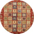 thumbnail image 1 of Ahgly Company Tapis d'Intérieur Ronds Abstraits Rouges Abstraits pour Aire, 6 Pieds Rond, 1 of 6