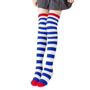 FhsagQ Socks Women Socks Plus Fuzzy over Knee Cartoon Thigh High Home Socks Winter Socks Socks Women's Warm High Leggings Warm Socks Socks for Women Women's Socks Crotchless Socks Sky Blue One Size