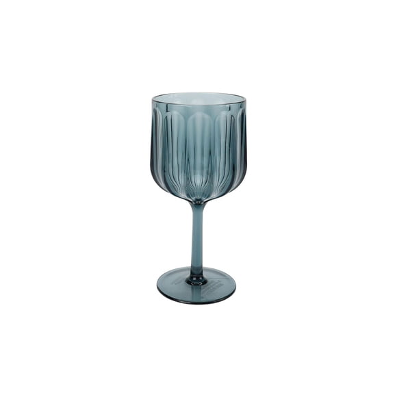 Better homes & Gardens Tritan Plastic Wine Glass Blue Set, 17oz 4pc