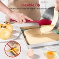 thumbnail image 4 of U-Taste 480°F High Heat Resistant Silicone Spatula Set of 4, BPA-Free Food Grade Kitchen Cooking Baking Mixing One Piece Seamless Flexible Rubber Scraper for Nonstick Cookware (Red), 4 of 9