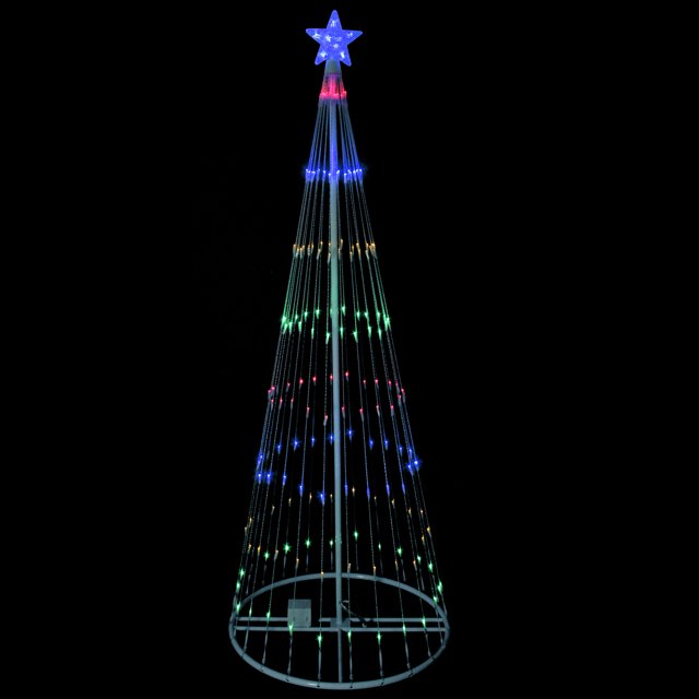 Northlight LED Lighted Show Cone Christmas Tree Outdoor Decoration - 9' - Multicolor Lights