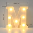 thumbnail image 2 of Light Up Letters Led Bar Lights & Signs Alphabet Led Letter Lights Up White Plastic Letters, Hanging On A-M& White Led Lights, 2 of 3