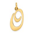 thumbnail image 1 of Diamond2Deal 14K Pendentif Initiale Lettre O en Or Jaune pour Femmes, 1 of 5