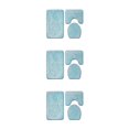 thumbnail image 3 of Decodeary 3pcs/set Absorbent Bath Rug Set Bathroom Dry And Fresh Easy To Install Anti-slip Polyester Non-Slip Chenille Bath Rug PJ210908-A010 3Set, 3 of 6