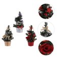 thumbnail image 1 of OULII 3 Pcs Mini Arbres Enneigés Ignifuges Ignifuges PVC Décorations de Vacances pour Village, 1 of 5