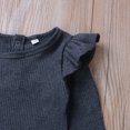 thumbnail image 4 of Faithtur Bébé Garçon Fille Manches Longues Romper Ébouriffé de Couleur Unie Body, 4 of 7