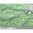 thumbnail image 2 of Soimoi Modal Satin Fabric Floral & Bird Cartoon Print Fabric by The Yard 42 Inch Wide, 2 of 3