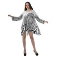 thumbnail image 4 of Moomaya Robe de Cocktail Imprimée à Manches Longues Tenues de Noël Robe Courte pour les Fêtes, 4 of 4