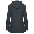 thumbnail image 5 of Veste pour Femmes Veste de Pluie Unie pour Femmes Vestes d'Extérieur Imperméable Imperméable à Capuche Coupe-Vent Vestes de Course pour Femmes en Liquidation, 5 of 5