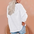 thumbnail image 4 of Pompotops Chandails d'Hiver Aguichant pour Femmes à Col Rond, Manches Longues, avec Poche, Imprimés, Coupe Régulière, Sans Capuche, Blouse, Liquidation, 4 of 6