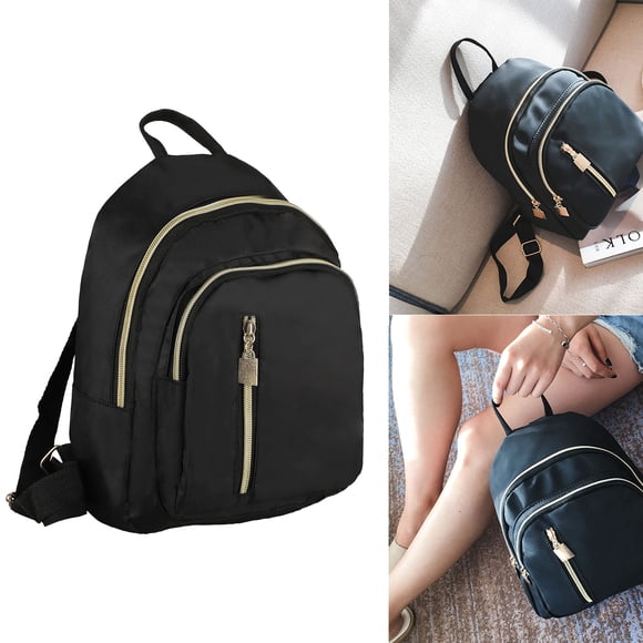 Women Backpack Purse, Nylon Small Backpack for Women, Fashion Casual Lightweight Travel School Shoulder Bag, Cute Small Backpack Mini Purse Casual Daypacks for Teen Girls and Women (Black)