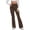 Coffee1, variant on Yuyuzo Yoga Pants Womens High Waist Bell Bottom Elastic Slim Fitting Sports Yoga Leggings Solid Color Trousers