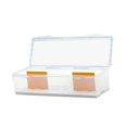 thumbnail image 1 of HILABEE Boîte de Rangement pour Cartes à Collectionner Boîte pour Jeux de Cartes Transparente Collection de Passe-Temps Protection Pratique Étui de Rangement de Bureau Robuste Organisation 2 Cloisons, 1 of 6